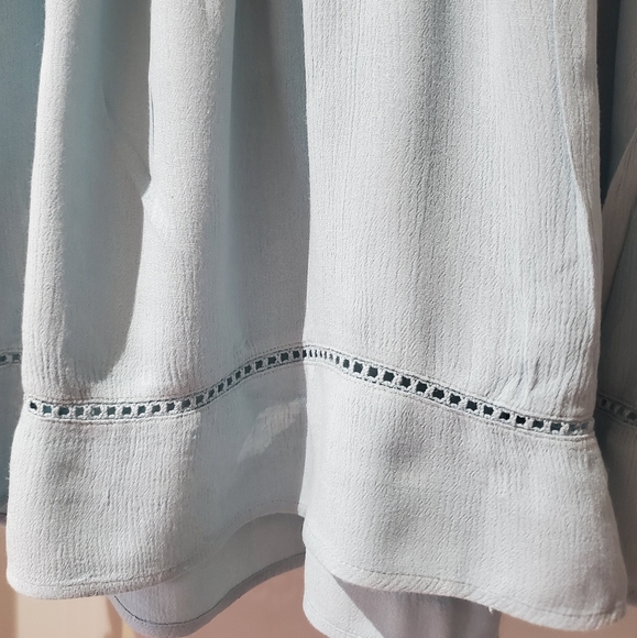 Boho Lace Button Top- Mint- S - Picture 8 of 8